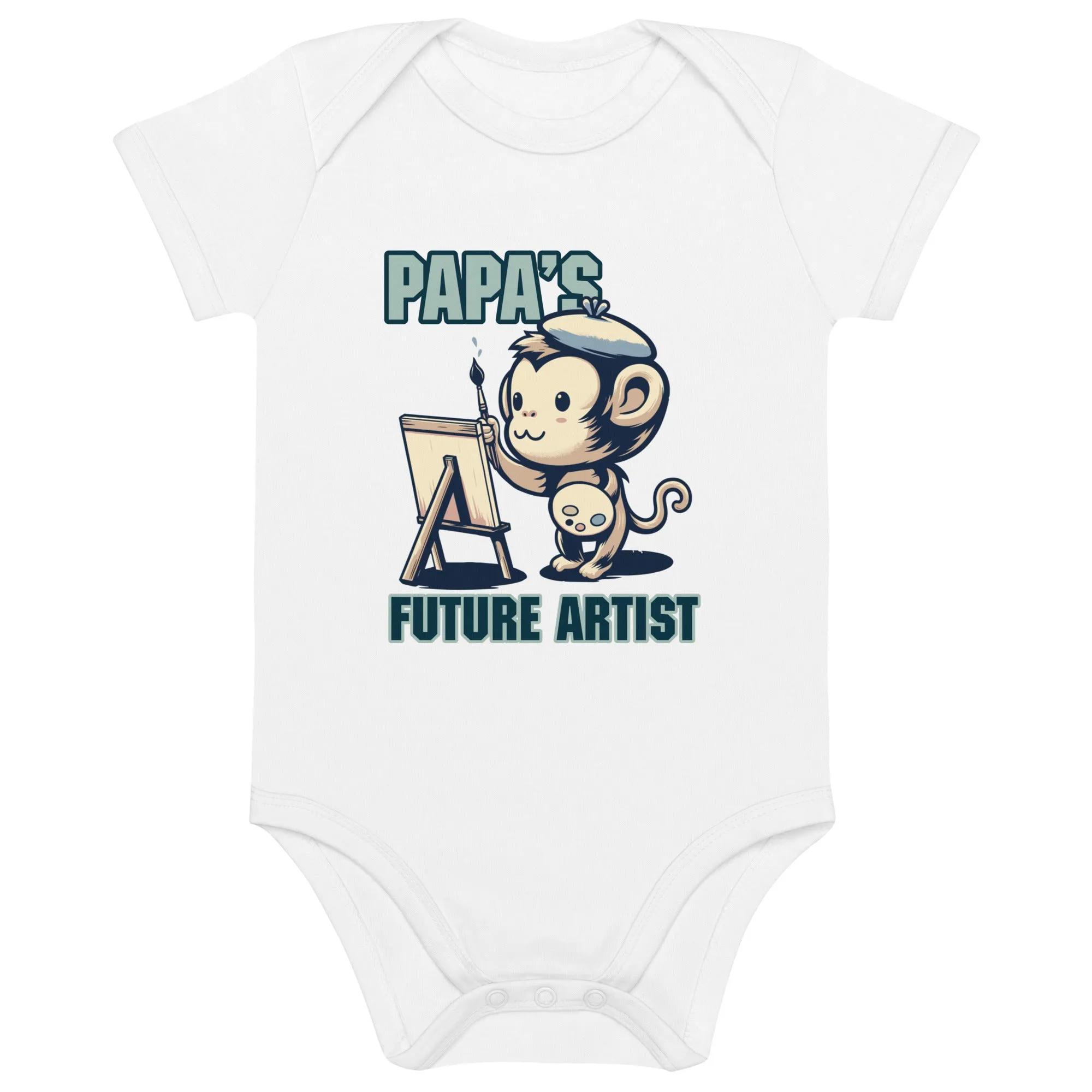 Organic Cotton Baby Bodysuit Papa's Future Artist