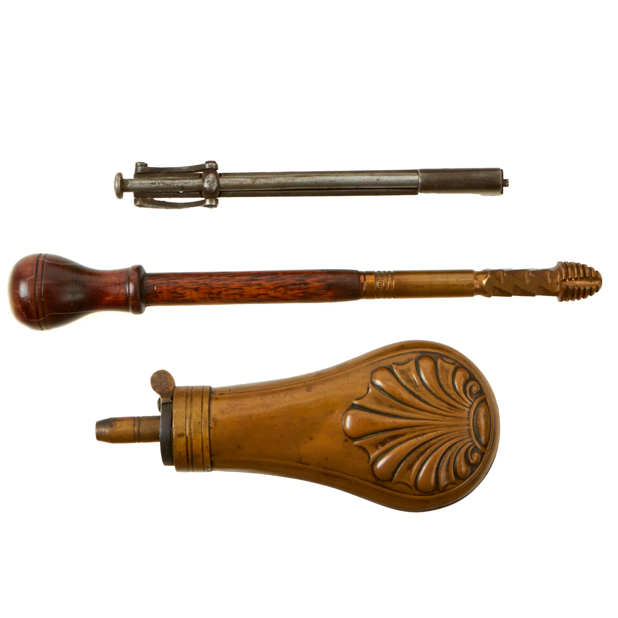 Original Cased British Percussion Overcoat Pistol by William Powell of Birmingham with Spare Rifled Barrel & Accessories - Circa 1840