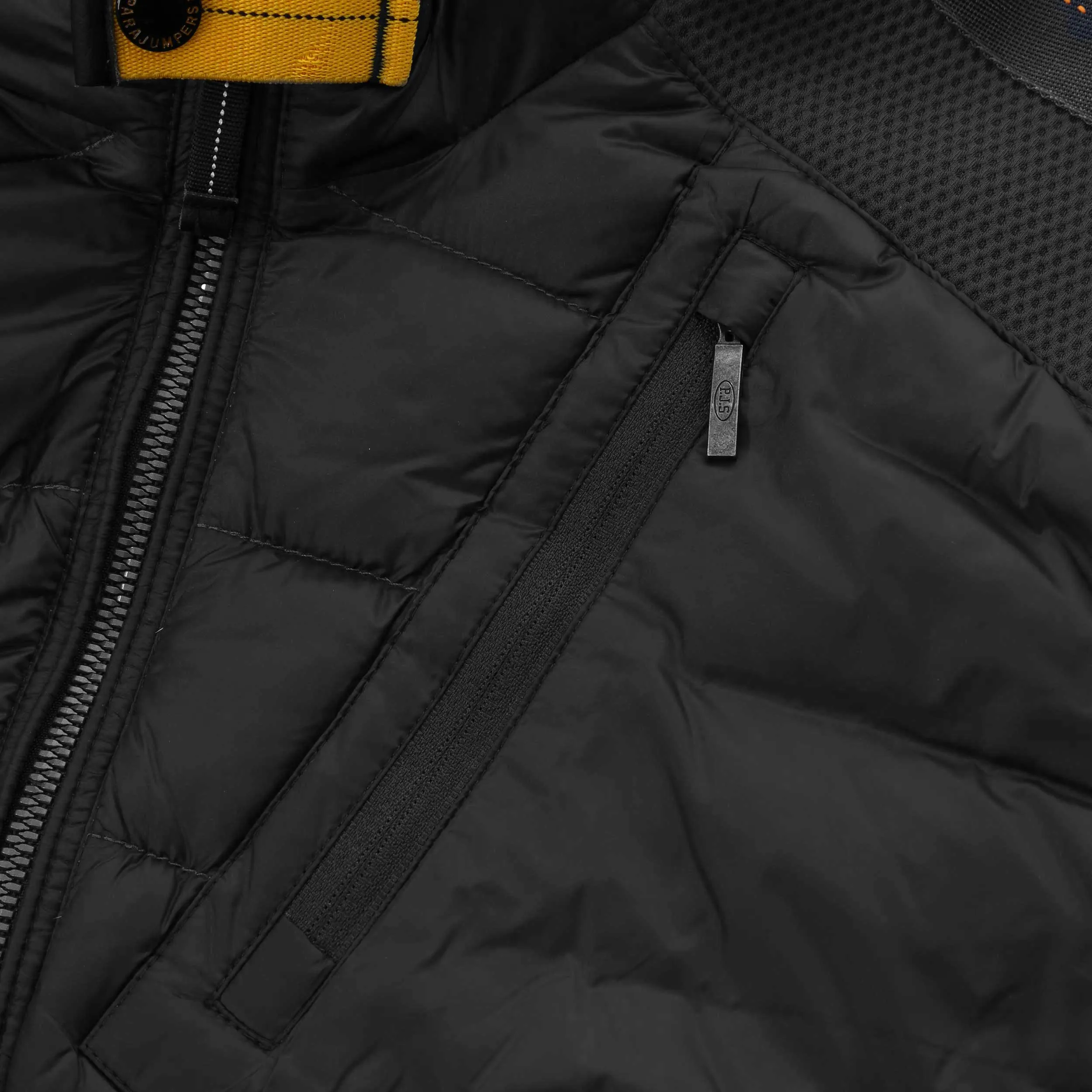 Parajumpers Jayden Quilted Fleece Jacket in Black