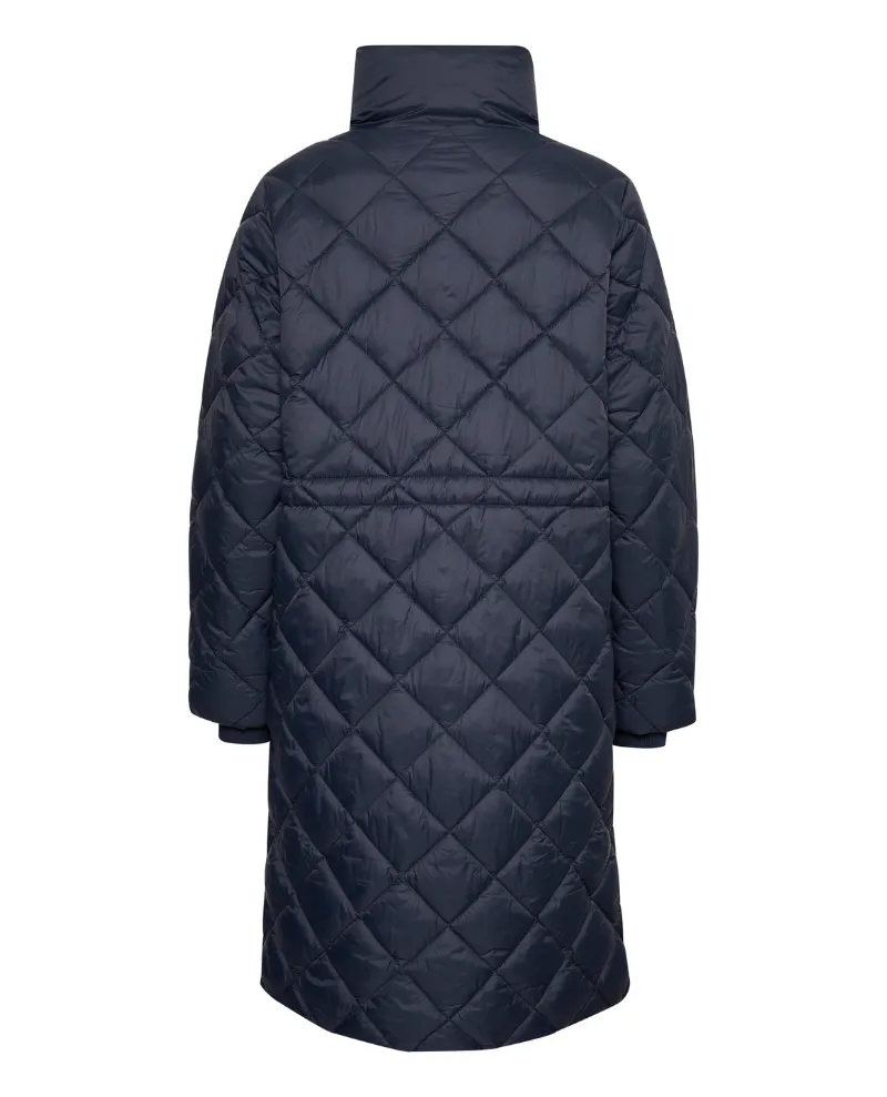 Part Two Cheas Navy Quilted Jacket