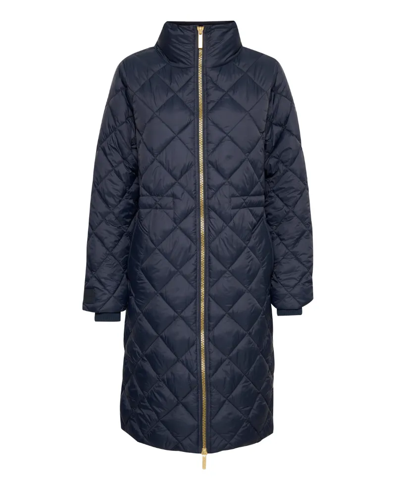 Part Two Cheas Navy Quilted Jacket