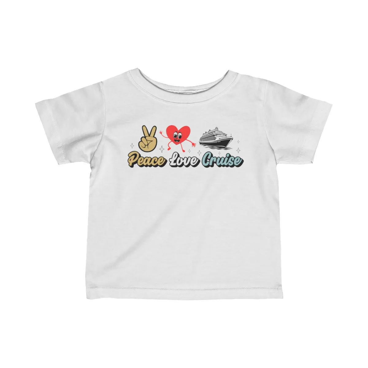 Peace Love Cruise Infant Fine Jersey Bodysuit/Infant Fine Jersey Tee/Unisex Jersey Short Sleeve Tee/Unisex Heavy Blend™ Hooded Sweatshirt