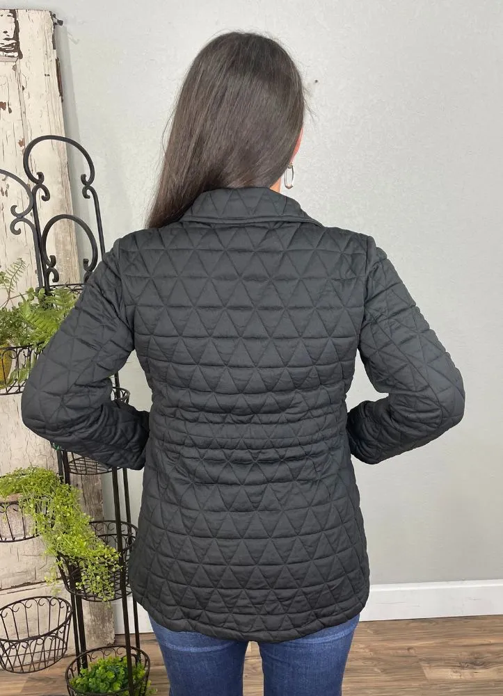 Quilted Jacket in Black by Kori America