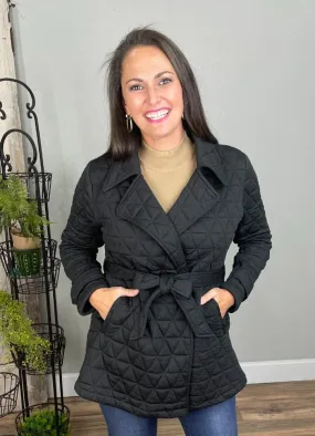 Quilted Jacket in Black by Kori America