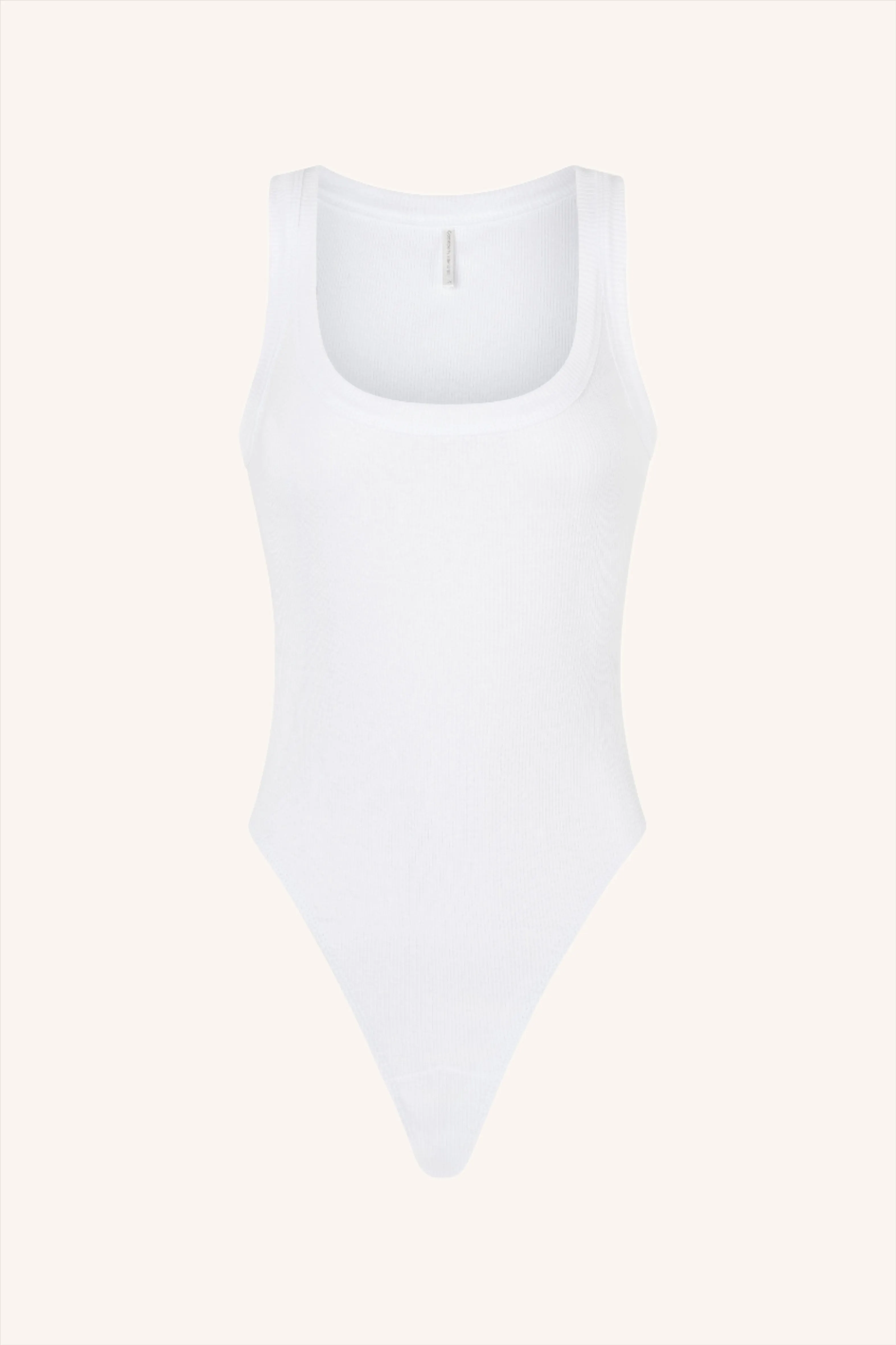 Rib Bodysuit White