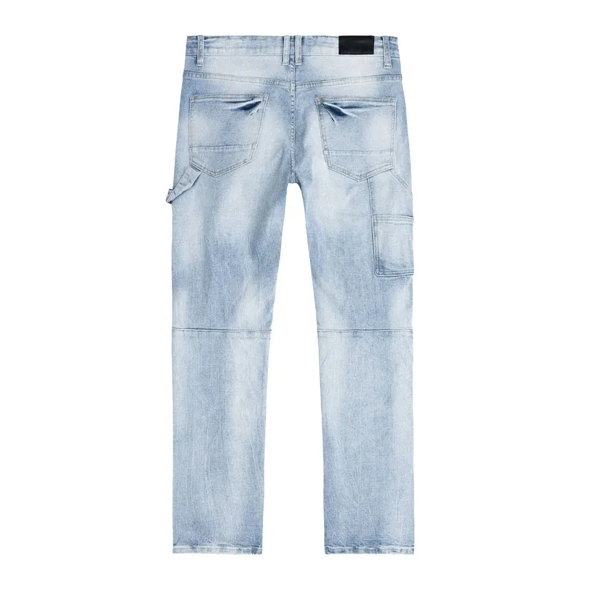 Rip & Repair Double Knee Jeans - Montauk Blue