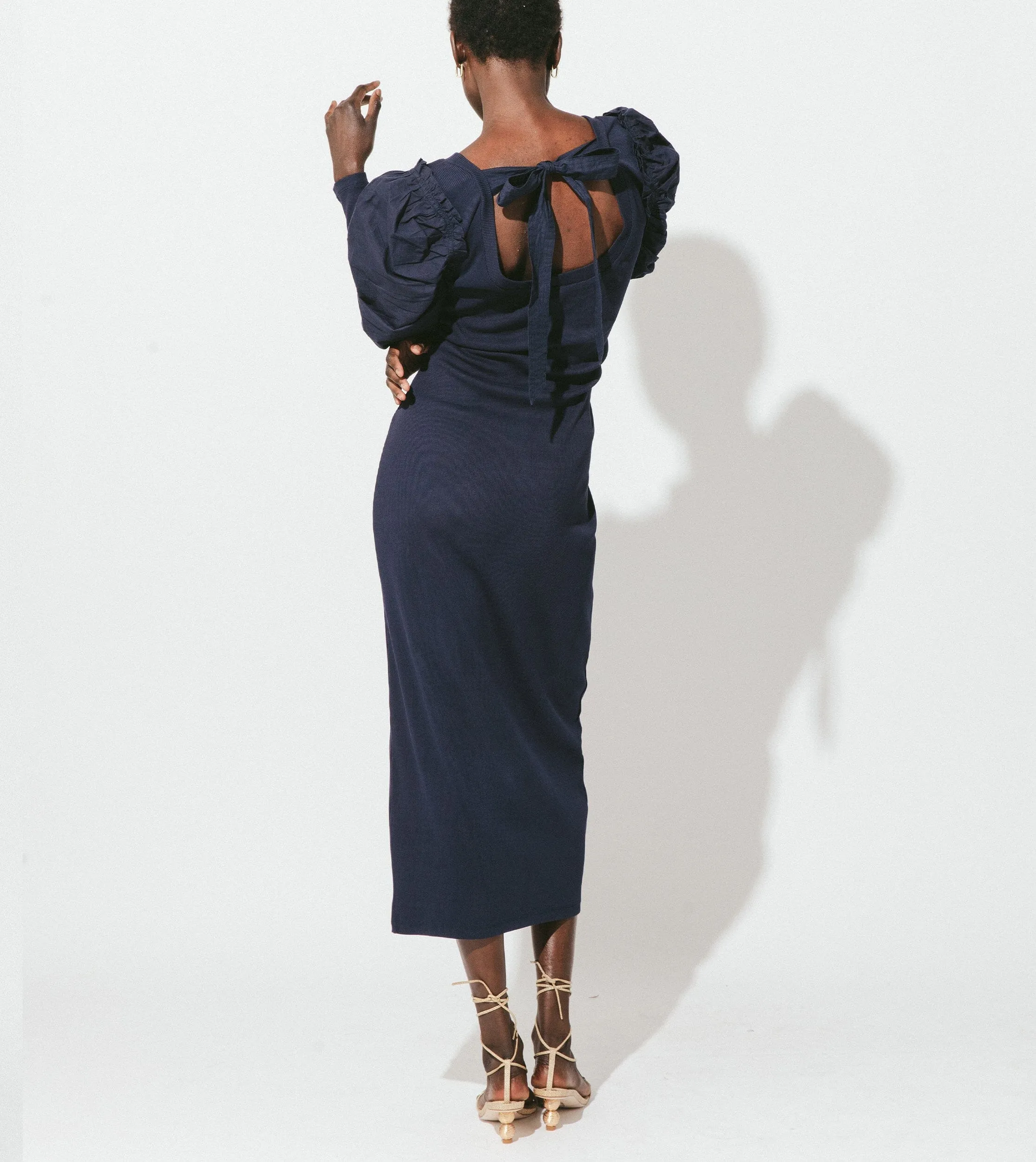 Sandra Midi Dress | Navy