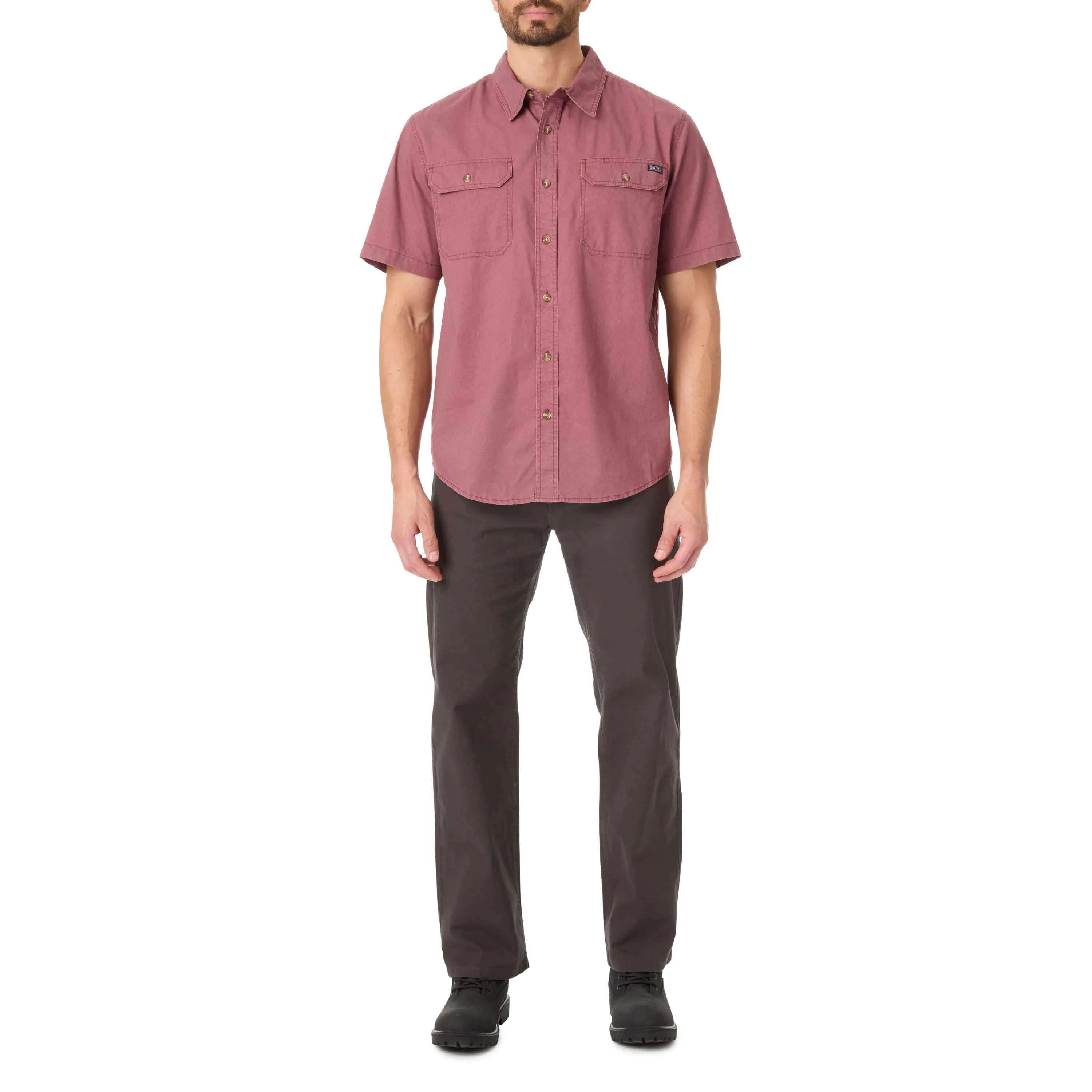 SANDWASHED SHORT SLEEVE WORK SHIRT