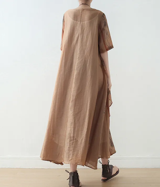 Summer Linen Spring Women  Loose Dresses AMT05121