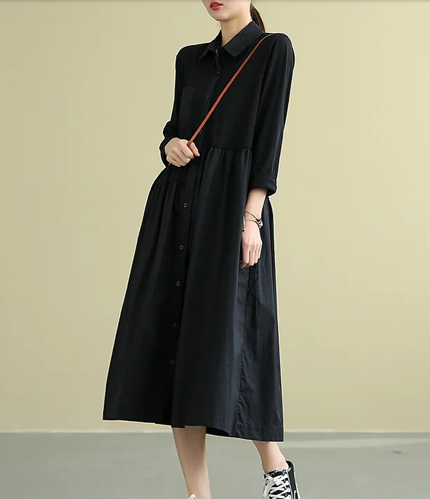 Summer  Spring Cotton  Linen  Women loose Dresses DZA05197