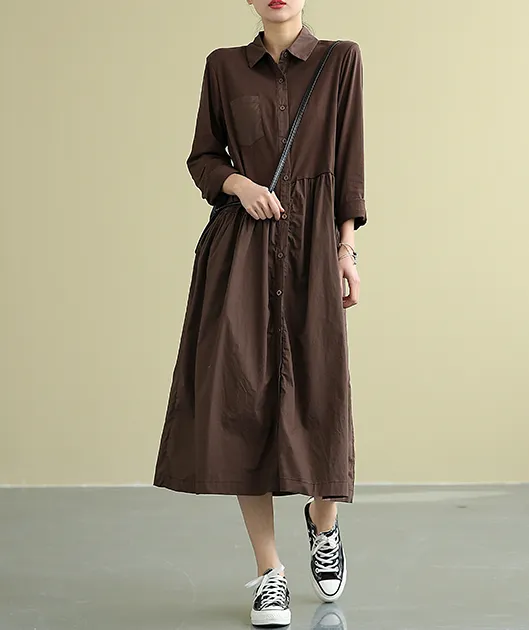 Summer  Spring Cotton  Linen  Women loose Dresses DZA05197