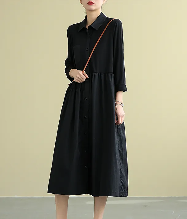 Summer  Spring Cotton  Linen  Women loose Dresses DZA05197