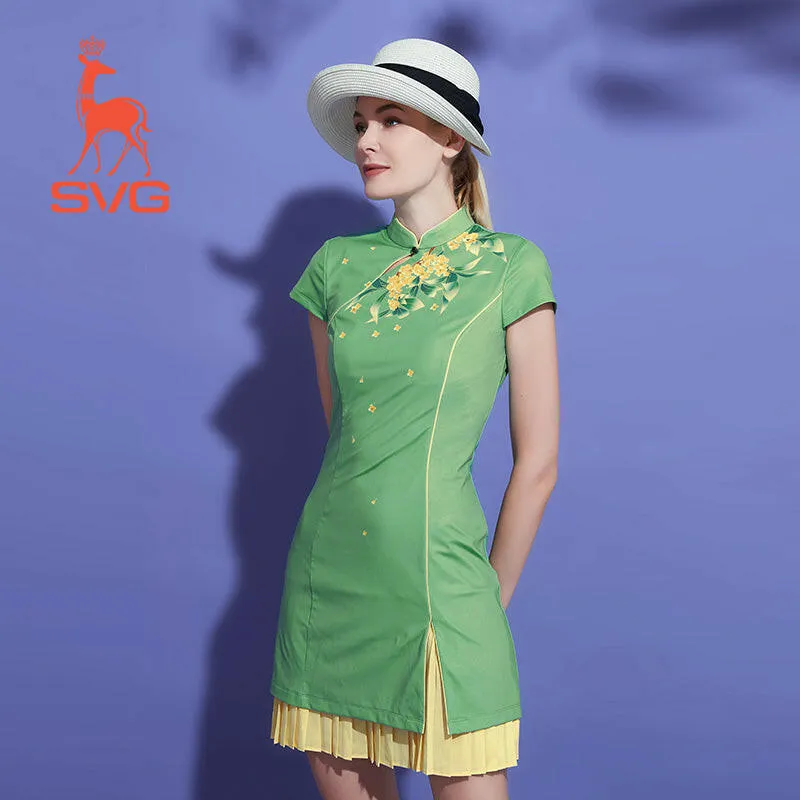 SVG Printed Golf Cheongsam Dress