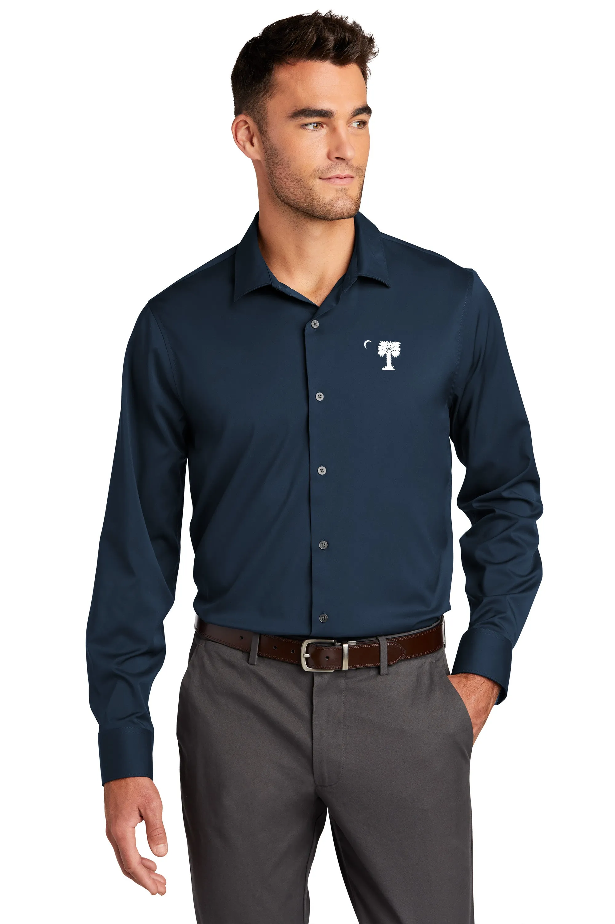 The Citadel, Crescent Palmetto, Long Sleeve Stretch Shirt