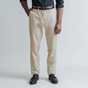 The Khaki Cotton Linen Richmond Chino Custom Pant