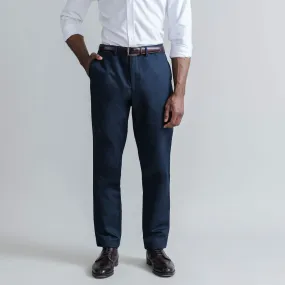 The Navy Cotton Linen Richmond Chino Custom Pant