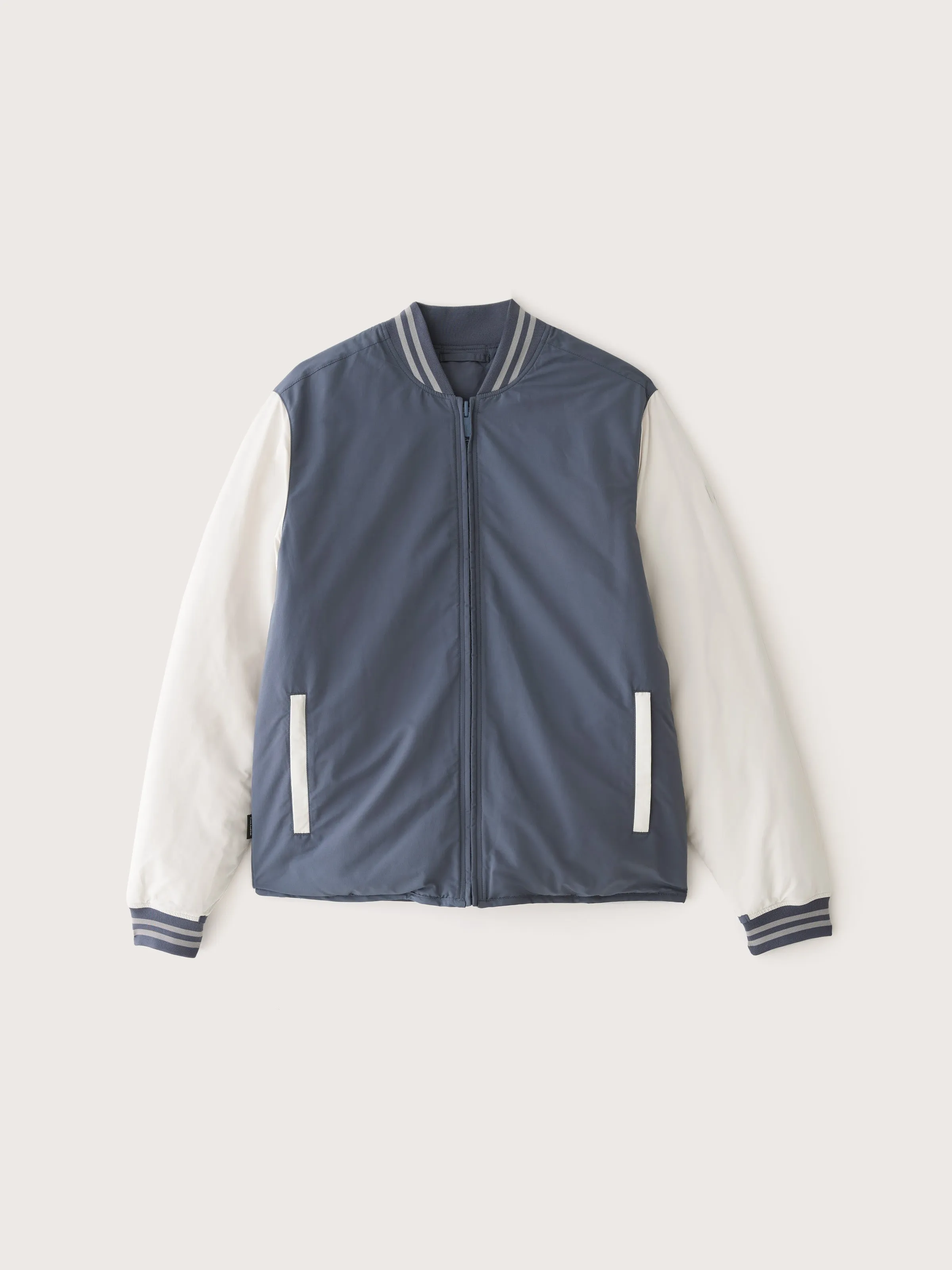 The Varsity Skyline Bomber in Slate Blue