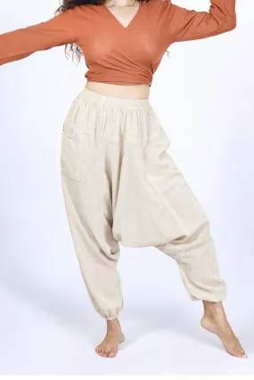 Unisex Organic Cotton Harem Pants - Free Size