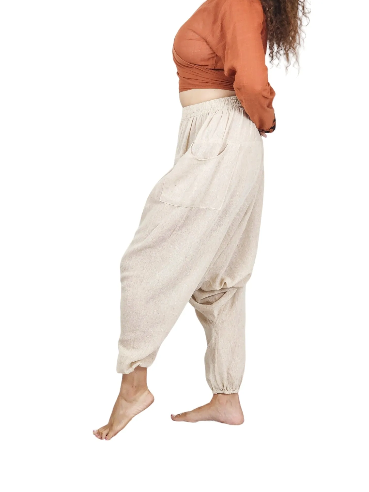 Unisex Organic Cotton Harem Pants - Free Size