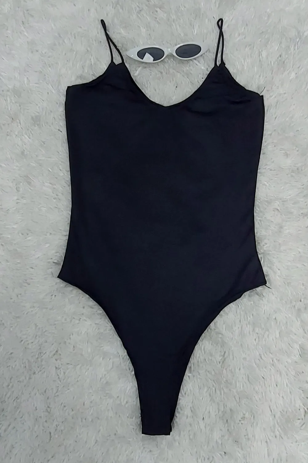 V Neck Form Fitted Bodysuit