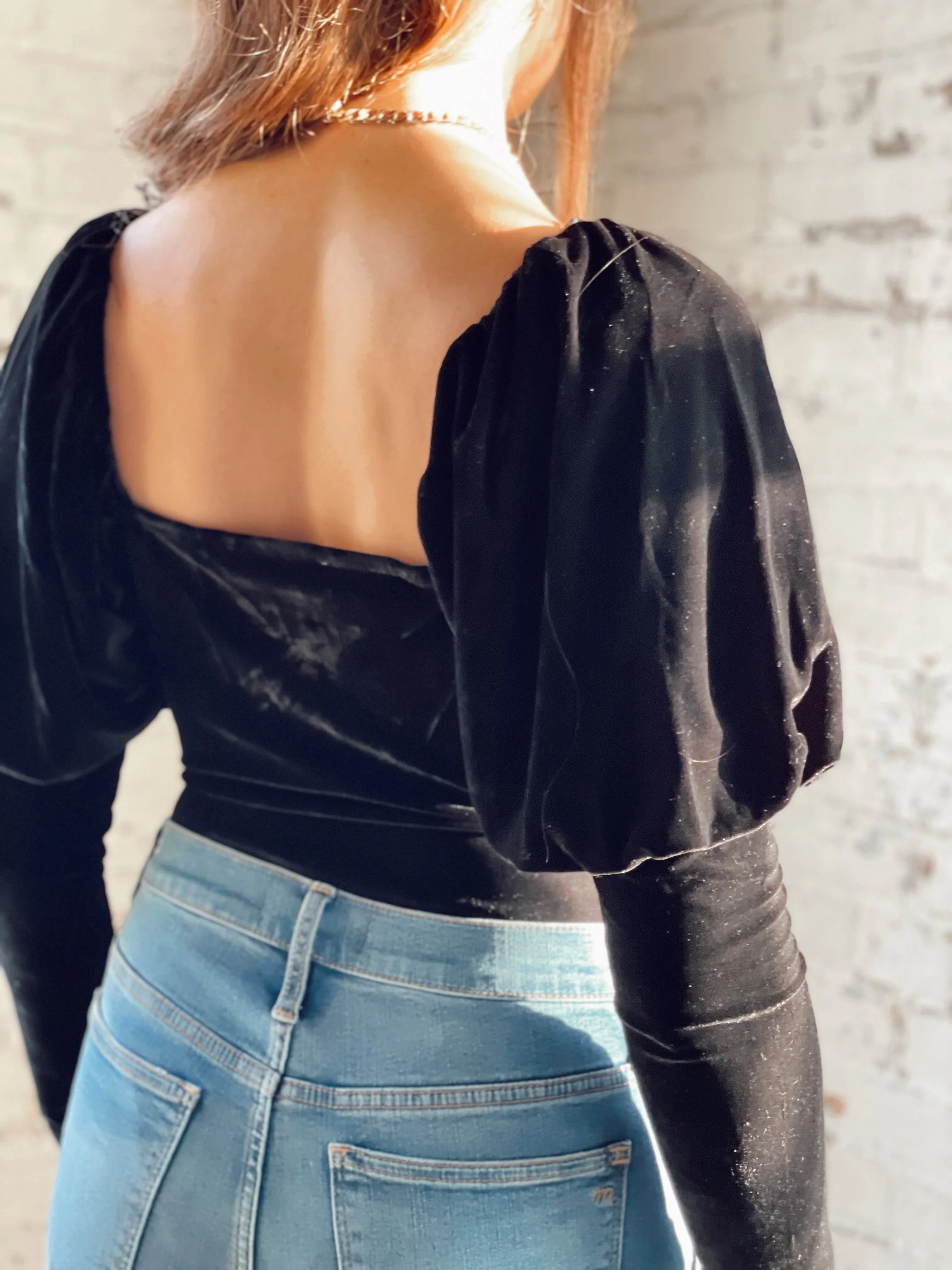 Velvet Mutton Bodysuit - Final Sale