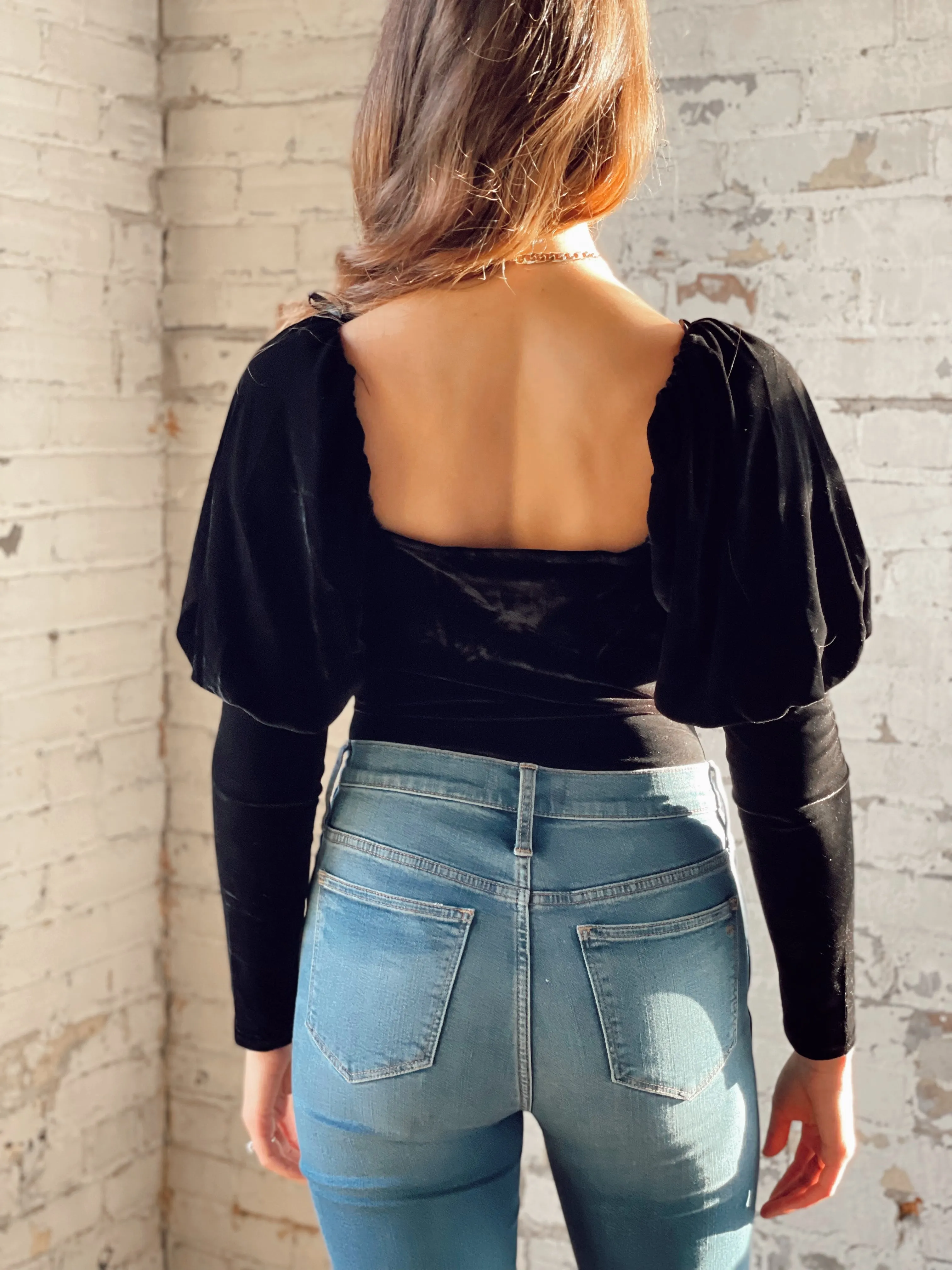 Velvet Mutton Bodysuit - Final Sale