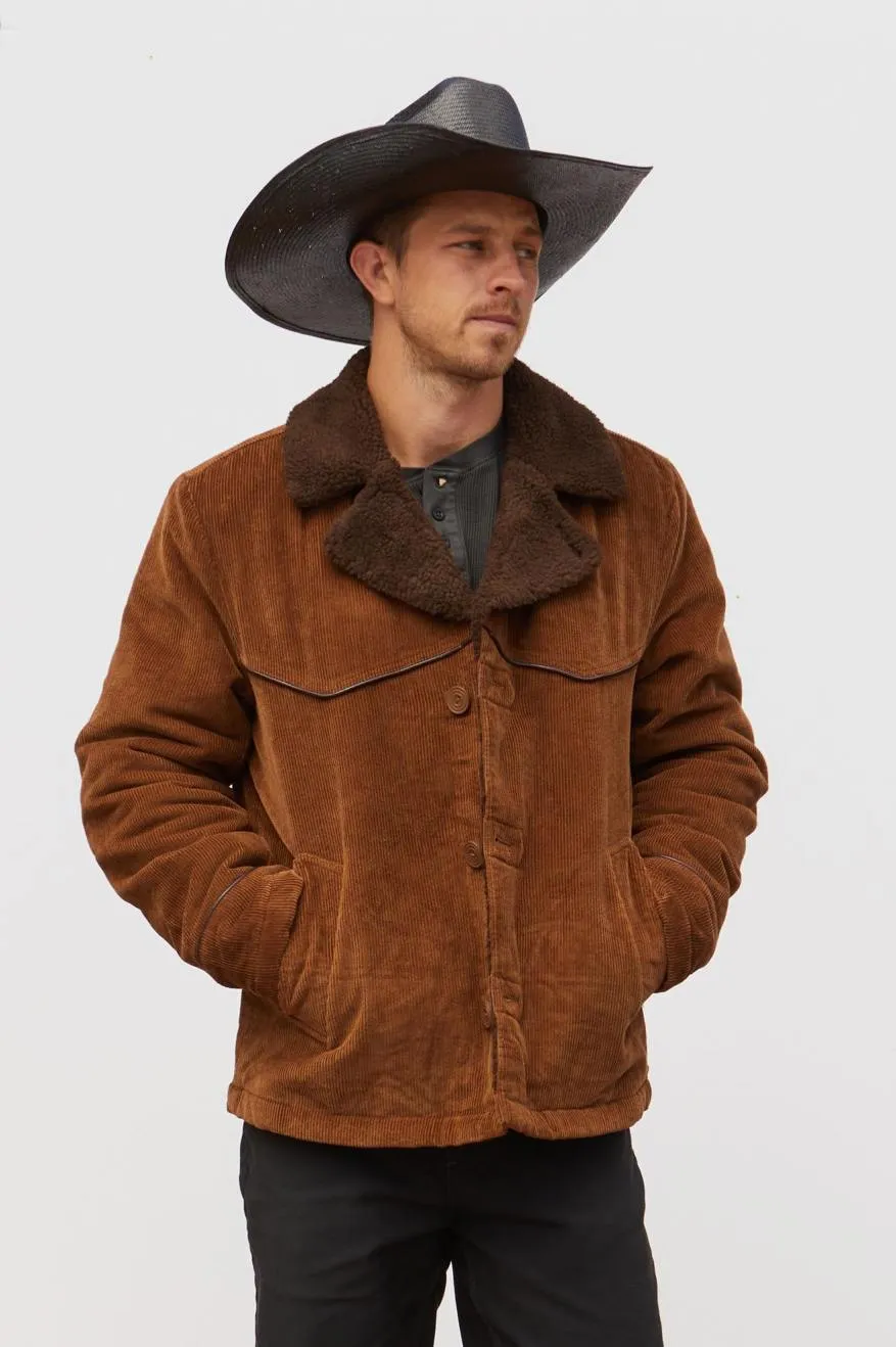 Wallace Sherpa Lined Corduroy Jacket - Bison Cord