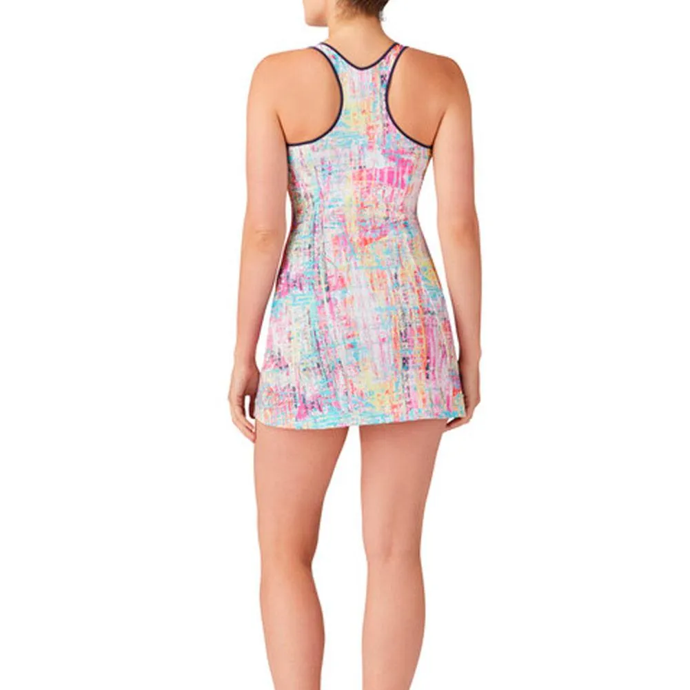 Women's Alley Printed Tennis Dress Striation and Fila Navy