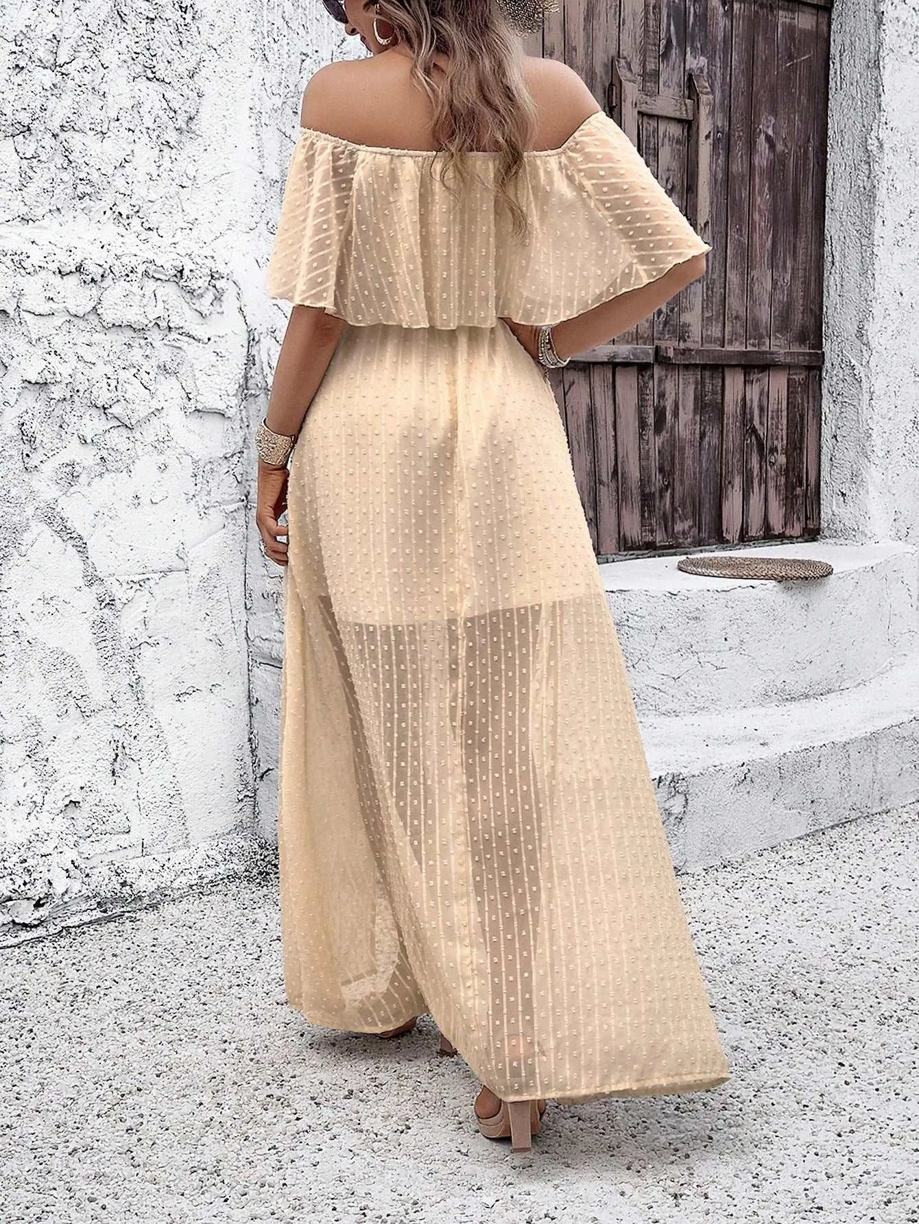 Women's Elegant Off-shoulder Maxi Dress